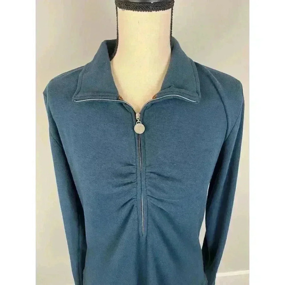 Gersemi Equestrian Milly Riding Shirt Half Zip Long Sleeve Women's M Blue Patch - Picture 2 of 14